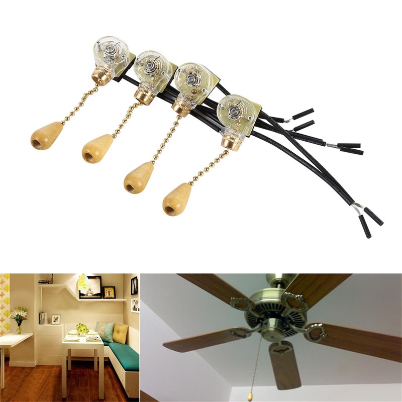 Paquete de 4 Interruptores de Ventilador de Techo, Lámpara de