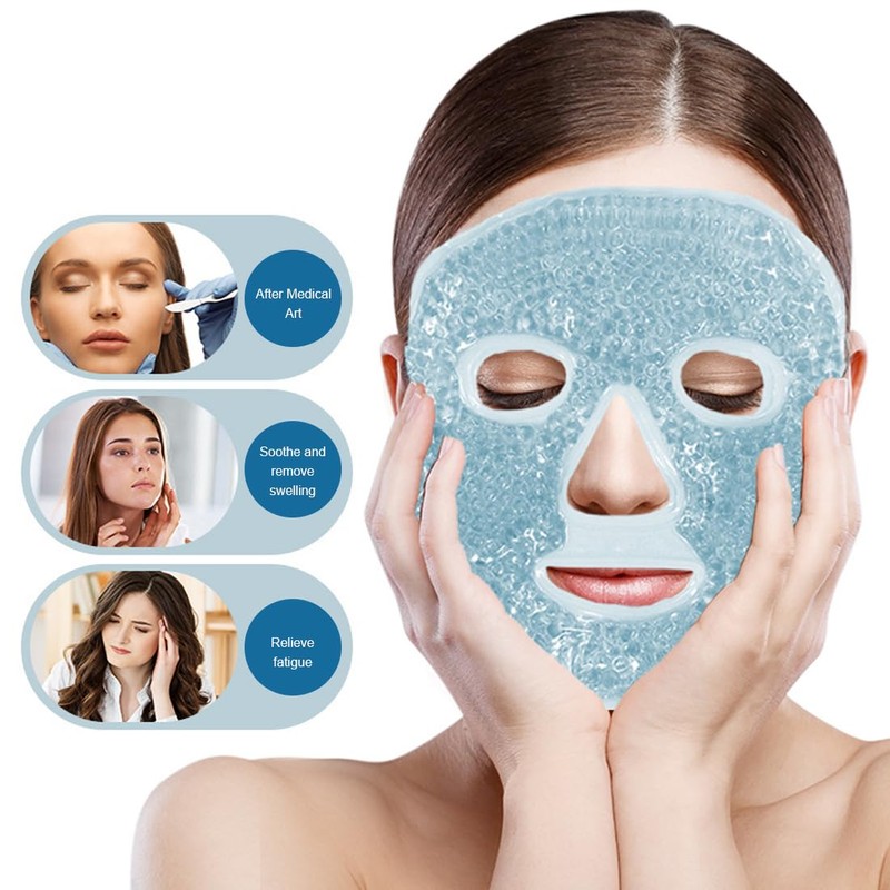 SGERUFZ Cooling Mask Face, Eye Mask, Cooling, Gel Face Mask,