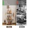 Tuohours 3-Tier Tall Purse Organizer Rack Stand, Floor-Standing Bag Storage