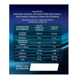 Triptofano Vsouls Tp Con Gabba Y Vitamina B6 30 Capsulas Sabor Sin sabor