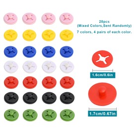 Voiluk 28pcs Running Bib Clips,Race bib Clips, Race Number Buckle Fixing System,Race bib Holder for Marathon, Track and Field Event(Mixed Colors)