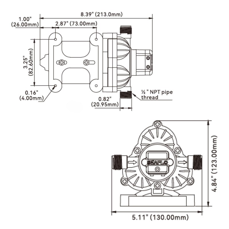 SEAFLO 33 Series Water 110V AC Pressure Pump - 115V