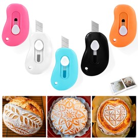 XANGNIER Bread Lame Dough Scoring Tool,5 Pack Sourdough Scoring Tools,Bread Dough Cutter Slashing Razor Tool,Scoring Patterns Booklet,Bread Baking & Making Tools Supplies Accessories
