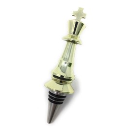 Chess Wine Bottle Stopper - Handmade with Stainless Steel Base and Repurposed Trophy Top