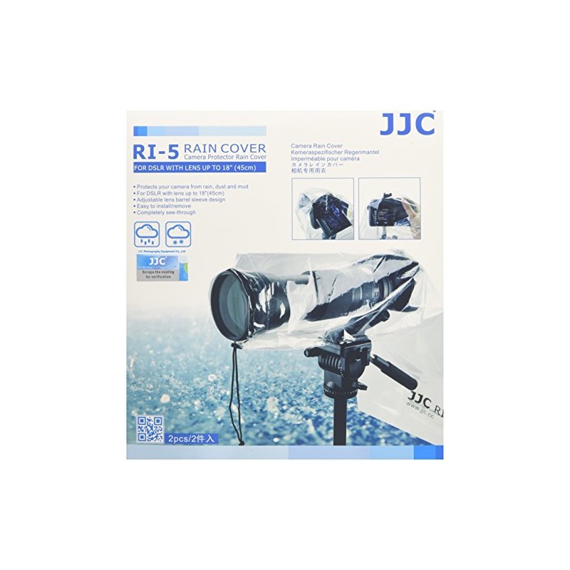 JJC RI-5 Raincover for Camera (Pack of 2)