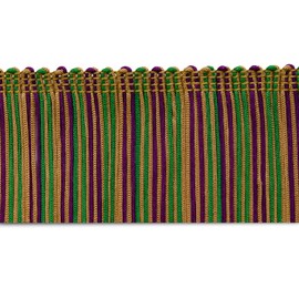 Trims By The Yard 2" Multicolor Chainette Fringe Trim, Polyester-Made Decorative Fringe Trim, Versatile Fringes for Costumes, Uniforms, Home Decor, and Party Decorations, 10 Yards, Magenta