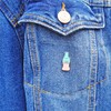 Metal Bubblegum Bottle Enamel Pin Badge with Glitter Cute Pins