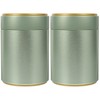 Housoutil 2pcs Tinplate Tea Stainless Steel Containers with Lids Odor