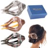 Mistofu 3 Pcs Womens French Curved Hair Clip No Slip