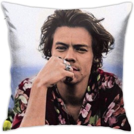 ZFENGYYUAN Harry Gift Decor Home Throw Pillow Covers Bedroom Decorative Couch Sofa Square Cushion Pillow Case 18x18 In