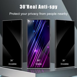 2+2 Pack Galaxy S23 Ultra Privacy Screen Protector with Camera Lens Protector, 9H Hardness, Fingerprint support, Easy To Install, For Galaxy S23 Ultra 6.8 Inch Tempered Glass Screen Protector