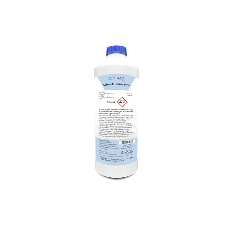 Centra24 Sulphuric Acid 14% 1 Litre Can Also Be Used