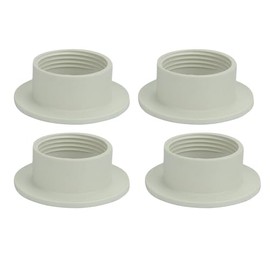 JNXQWE E26 E27 Light Socket Shade Ring,Plastic Lamp Shade Collar Rings,Light Fixture Parts of Retainer Rings,Lock E26 E27 Socket with Thread Diameter 1-1/2 Inches (White,4-Pack)