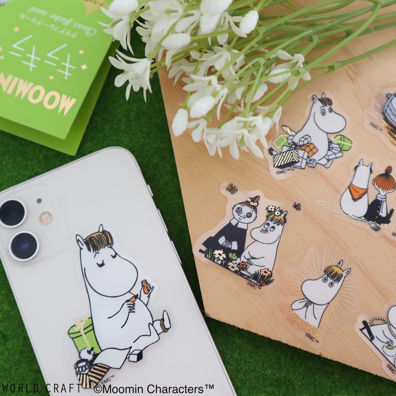 WORLD CRAFT MOKFS-004 Moomin Sparkly Clear Flake Seal, Snowflake