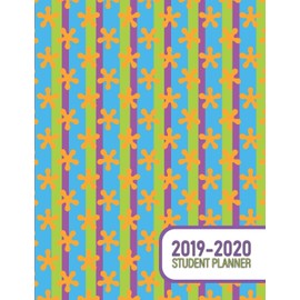 2019 - 2020 Student Planner: Neon Stripes and Flowers - Assignment Tracker, Essay Planner, Chapter Log, Grade Tracker, To-Do Lists, Note Pages, and Project Management
