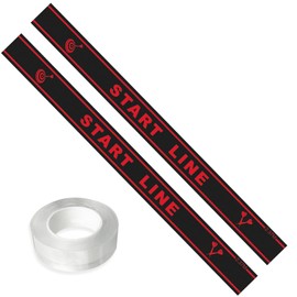 2 Stk Felt Dart Oche Line, 60 * 5cm Felt Professional Darts Mat Rubber Backing, High Visibility Throw Marker Mat, Non-slip Dart Mat Floor Oche Line, 1 roll 2cm* 3m*1mm Double-Sided Tape