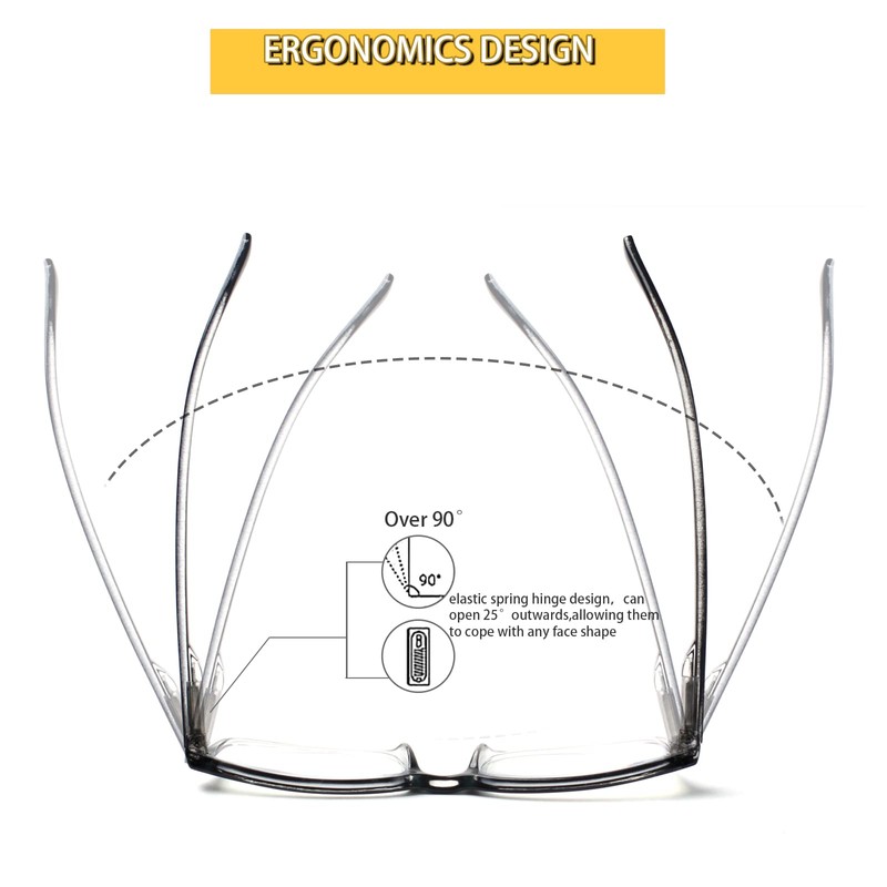 Kerecsen 4 Pack Reading Glasses for Men and Women with