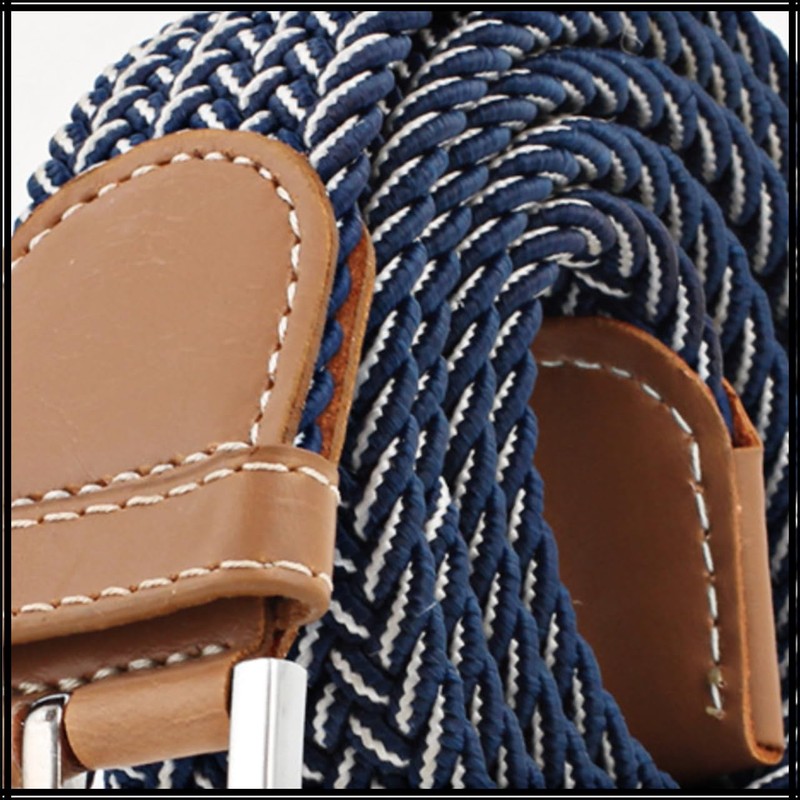 White Fang BT472 Braided Belt, Gold, Casual, No Holes, Simple,