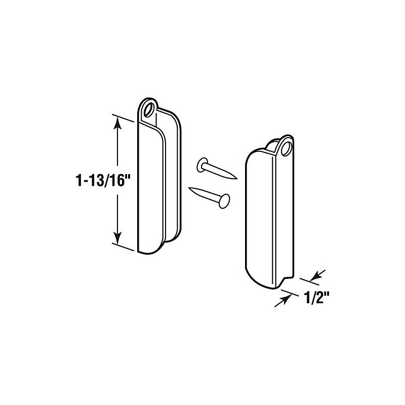 Prime-Line L 5560 Screen Frame Top Hangers, Fits 7/16 In.