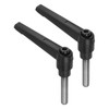 sourcing map 2pcs Clamping Lever Handles, M8 x 35mm 304