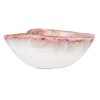 Bloomingville Nautilus Essence Stoneware Bowl, White and Berry Color