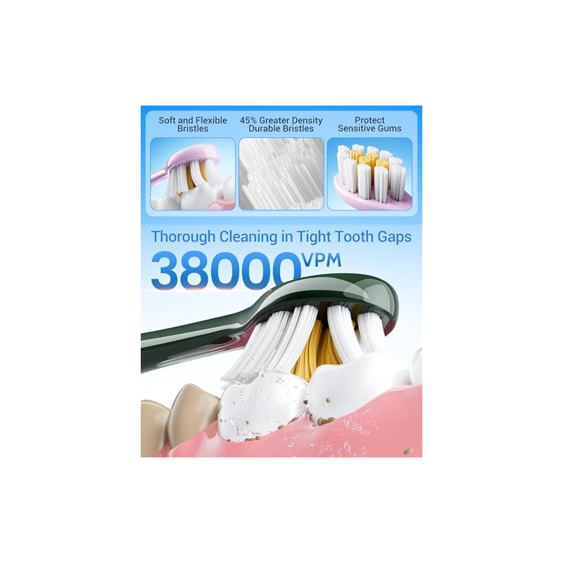 Aneebart Sonic 2 Pack Electric Toothbrush for Adults and Kids,