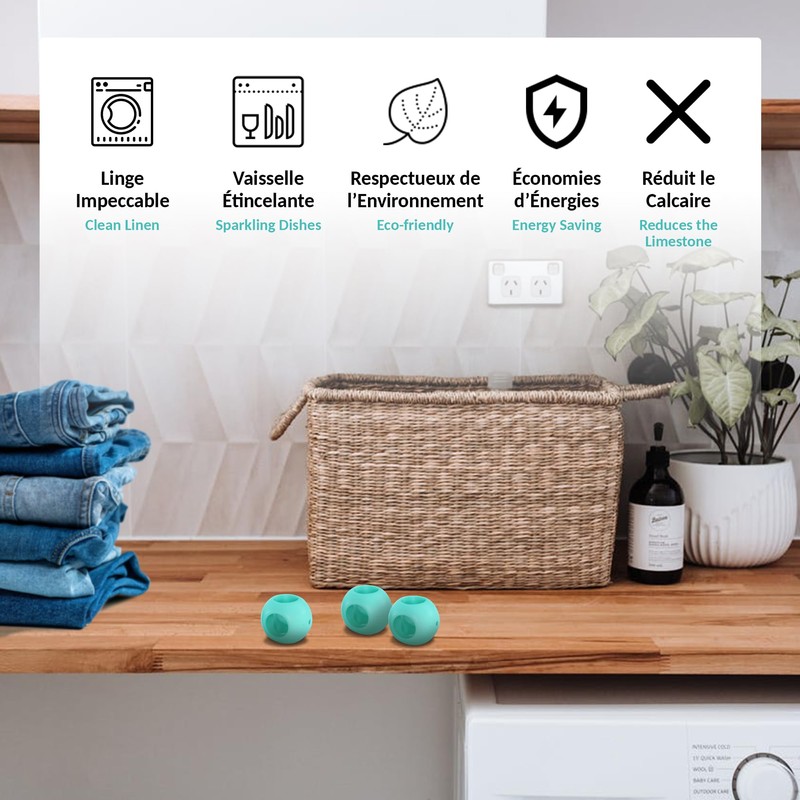 4 x Magnetic Anti-limescale Balls, 2 x Dishwasher + 2