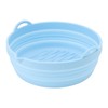 Silicone Air Cooker Pot Round Folded Blue Fryer Liner Tray