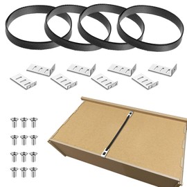 Drawer Repair Kit 4PCS - Quick Fix for Sagging or Broken Drawers, Drawer Supports for Sagging Drawers Bottom, Reinforcement Straps & Brackets for Bedroom, Kitchen, Wardrobe, Chest of Drawers, Cabinets