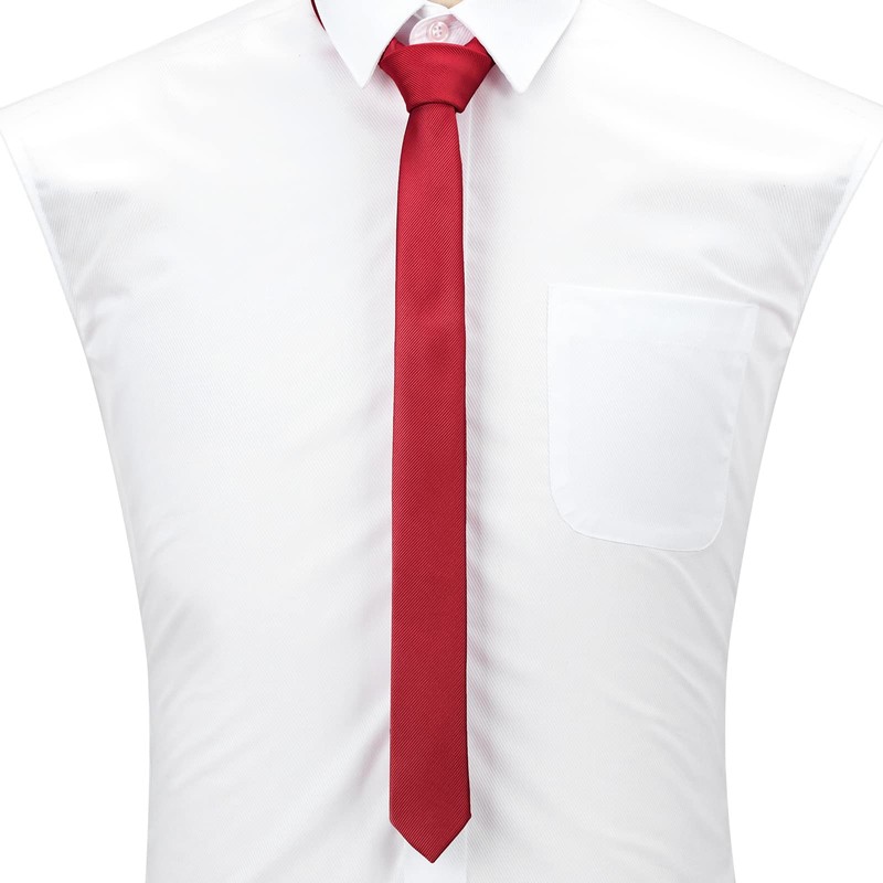 DecTwig Men's Skinny Ties Solid Color Formal Neckties 1.58" (4CM)