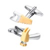 Hammer and Saw Tools Handyman Carpenters Gold Cufflinks