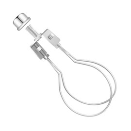 Lamp Shade Light Bulb Clip Adapter, Clip on Lampshade Adapter Kit, Includes Finial and Lampshade Levellers, Keep Lamp Shade hardware in Place Spring Clip for Light Bulb (Nickel Color)