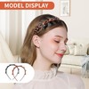 Landrain Pack of 4 Hair Bands with Clips Double Layer