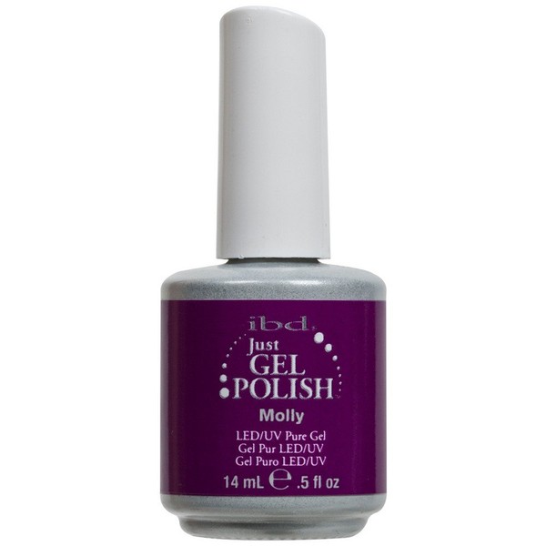 IBD Just Gel MOLLY Soak Off Neon Purple Nail Polish UV Manicure .5 oz Salon LED