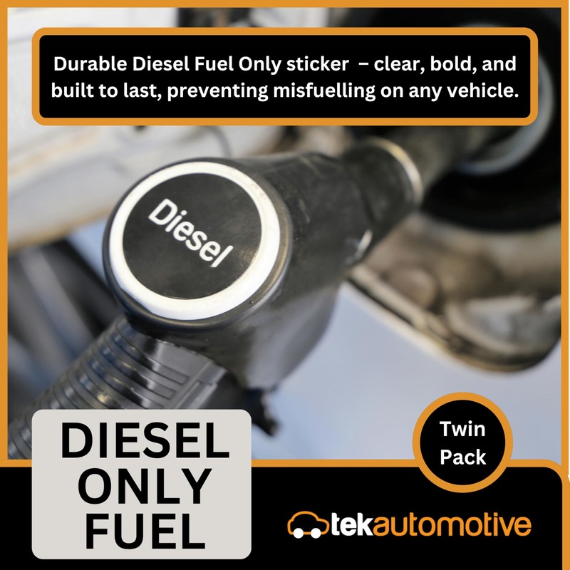Tek Automotive Diesel Fuel Only Sticker – Twin Pack –