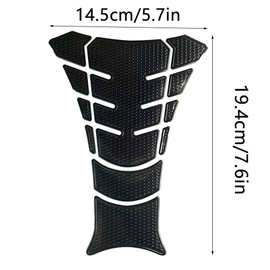 QIUMING Carbon Fibre Universal Motorcycle Tank Pad Protection Carbon Fibre Tank Pad Motorcycle Sticker Pad for Motorcycle Tank Suitable for Most Motorcycles Protects the Motorcycle (Black)