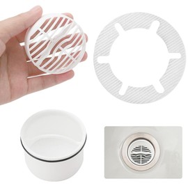 Hair Strainer Immersion Pipe for Shower Drain Set Drain Fitting Hair Strainer for Shower Replacement Drain Strainer Shower Drain Siphon Drain Stopper Shower Strainer Hair Filter Diameter 70 mm