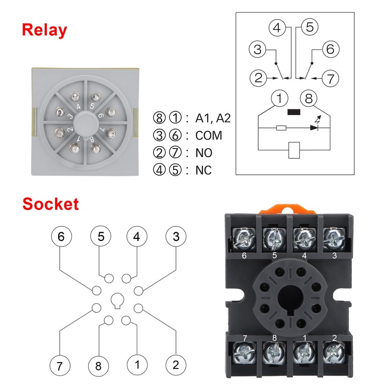 Weasch Power Relay MK2P-I Type RUB2C2615LT, AC 120V Coil, 8Pin