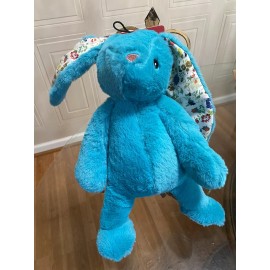 Petlou 15" Rabbit / Bunny Dog Toy w/Grunter Squeaker Turquoise Colossals New