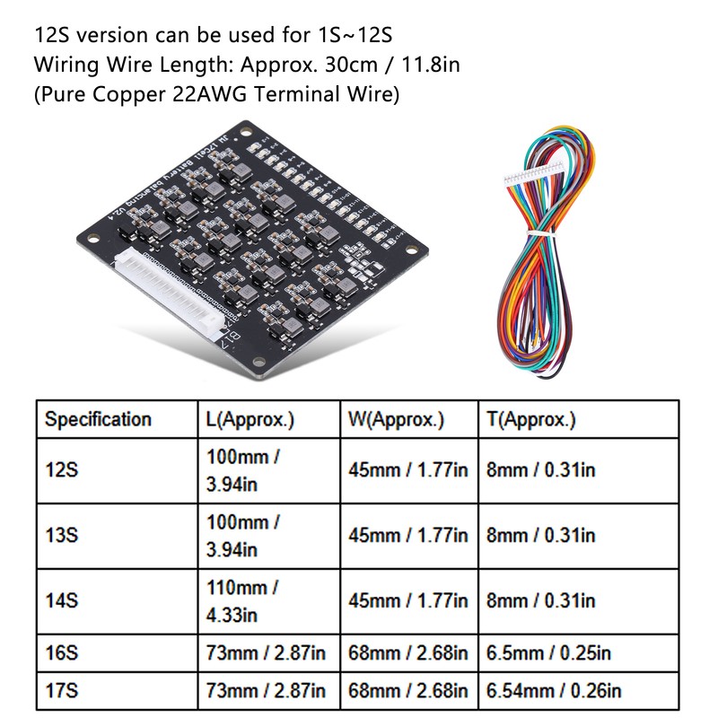 Lithium Battery Active Equalizer 1.2A Inductive BMS Balancer Energy Transfer