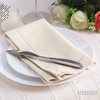 Encasa Cotton Fabric Napkins with Hemstitch, Set of 4, Plain