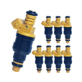 Amblee 8-Count Fuel Injector Compatible with Ford, Lincoln, Mercury Vehicles - E150, E250, E350, E450, F150, F250, F350, Mustang, Bronco, Navigator, Cougar- V8 4.6L/5.0L/5.4L/5.8L Engines