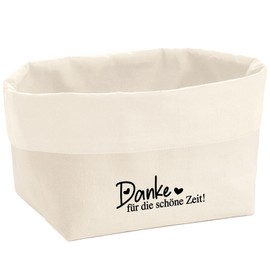 Huuraa Organiser Thank You for the Beautiful Time Hearts Gift 3 Litres Medium Canvas Cotton Thank You for the Beautiful Time Gift Idea