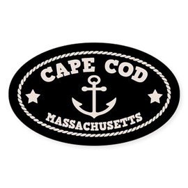 CafePress Cape Cod Anchor Oval Car Bumper Sticker