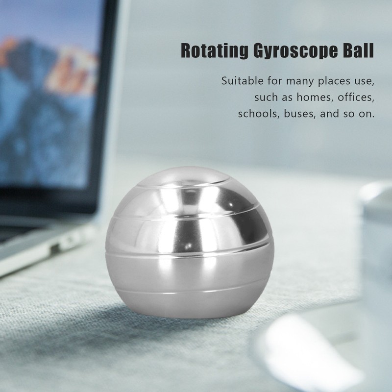 45mm Diameter Gyroscope Ball Alloy Rotating Anxiety Relief Fingertip Decompression