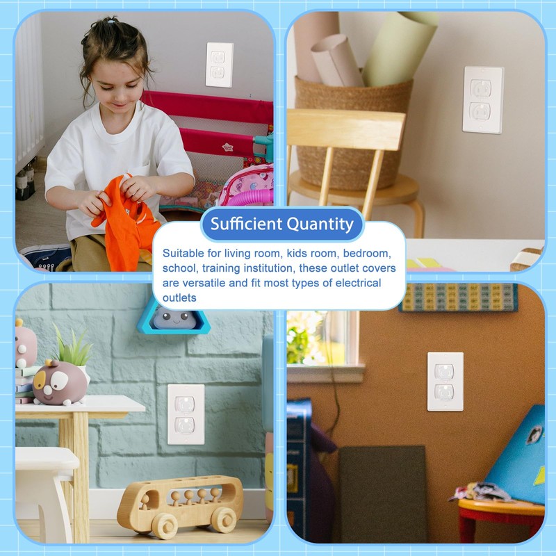 Thyle 50 Pcs Outlet Covers Bulk Child Baby Proofing Plug