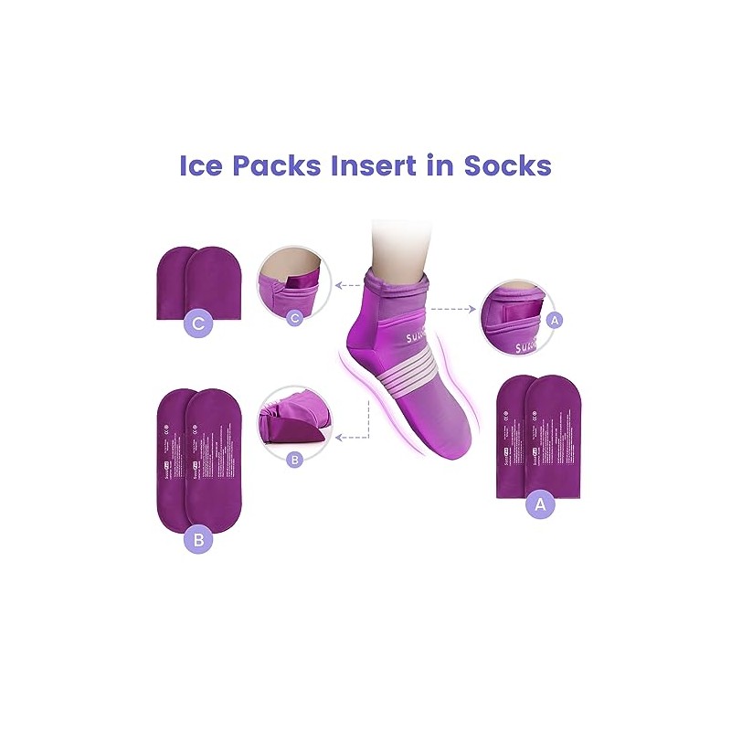 SuzziPad Replacement Ice Gel Packs for Cold Therapy Gloves and