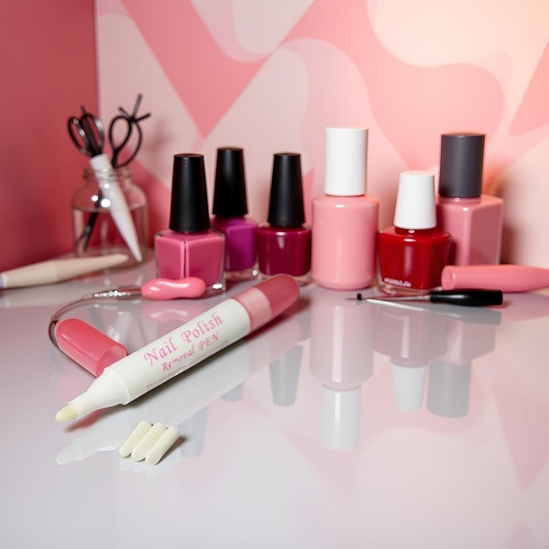 Nail Polish Corrector Pen with 3 Replaceable Tips - Manicure