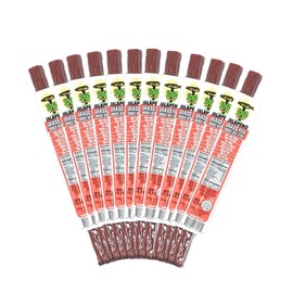 Jalapeno 100% Grass Fed Beef Sticks, Sogo Snacks, Low Carb and Gluten-Free Snack, Hiking and Road Trip Snacks, Snack Pack of 12 Level 3.5 of 5 Spicy Jerky Sticks