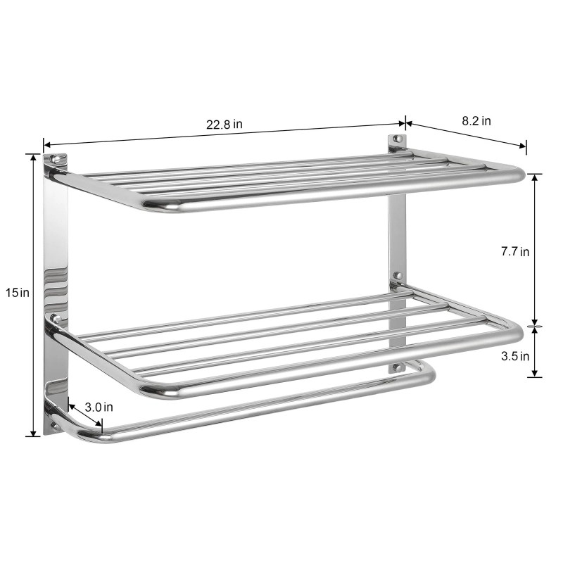 Dewvie Bathroom Towel Rack with Tower Bars - SUS 304